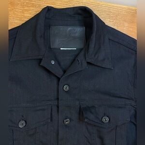 Naked and Famous Denim Jacket Mens Medium Solid Black Selvage 13oz Japanese